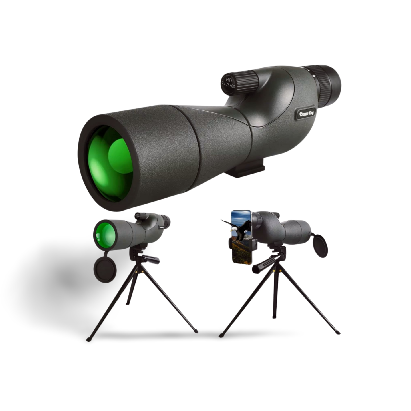 Longue vue 25-75x60 HD Télescope +Trépied