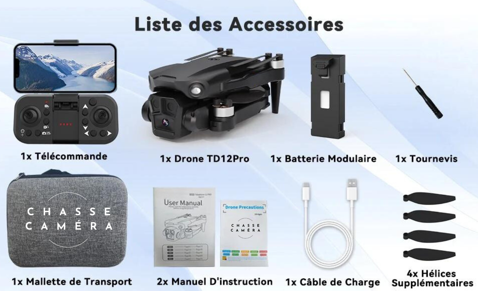 Drone 4K avec Double Caméra – Vidéo HD 5G, WiFi & Radiocommande