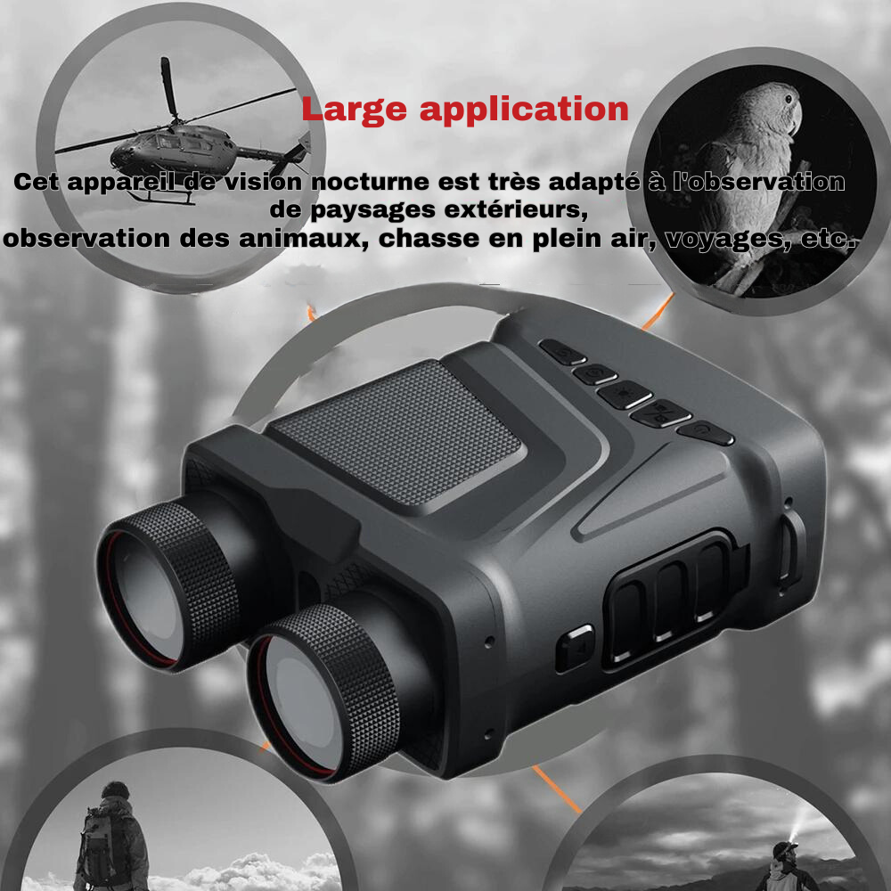 Jumelles Vision Nocturne X5 1080P – NVB790 infrarouges + Carte mémoire