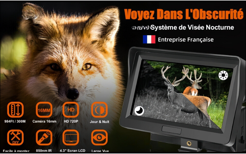 Lunette de Vision Nocturne HD de Chasse Professionnelle