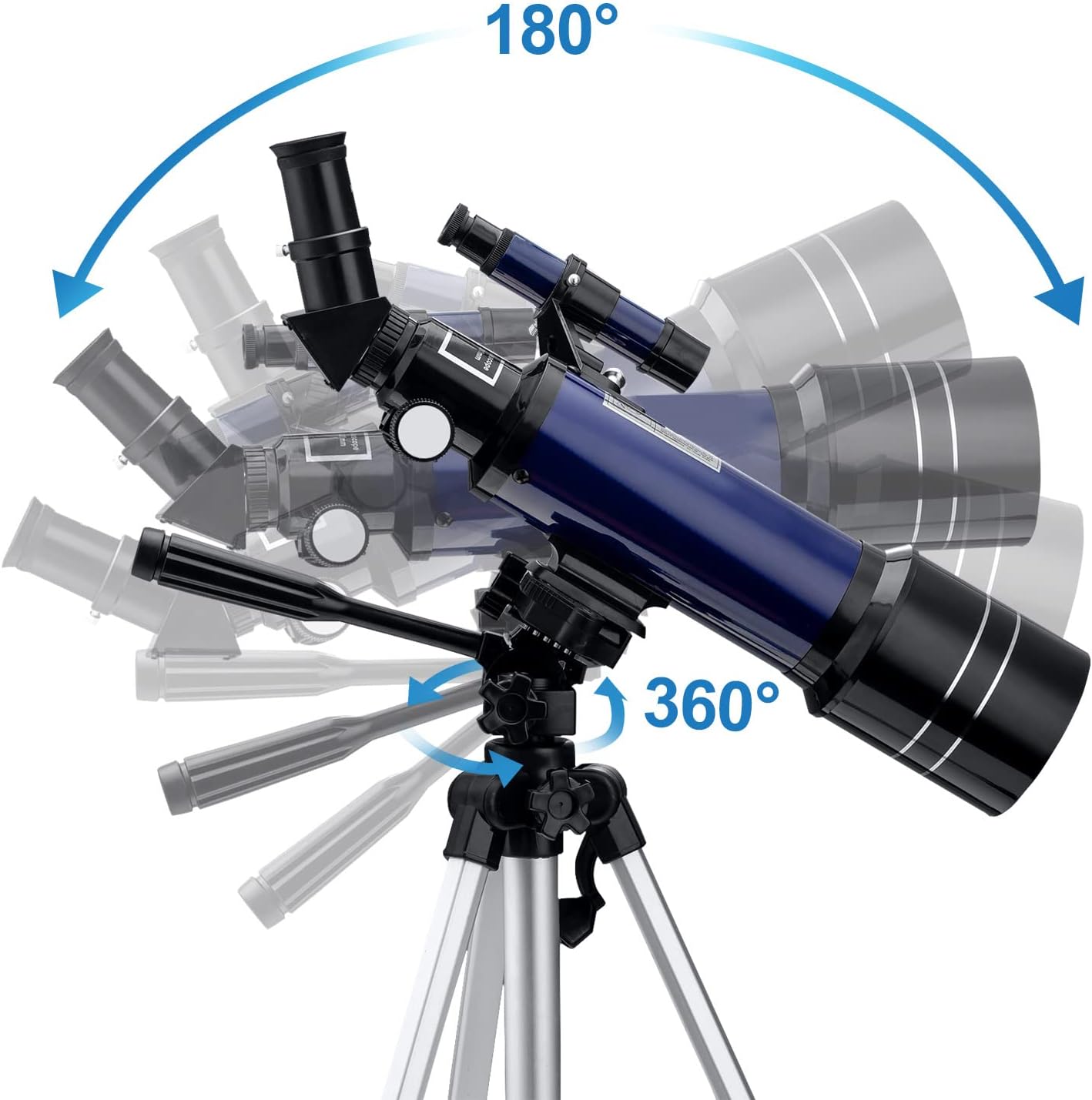 Telescope astronomique 70mm avec trepied, oculaires, filtres couleur et adaptateur smartphone