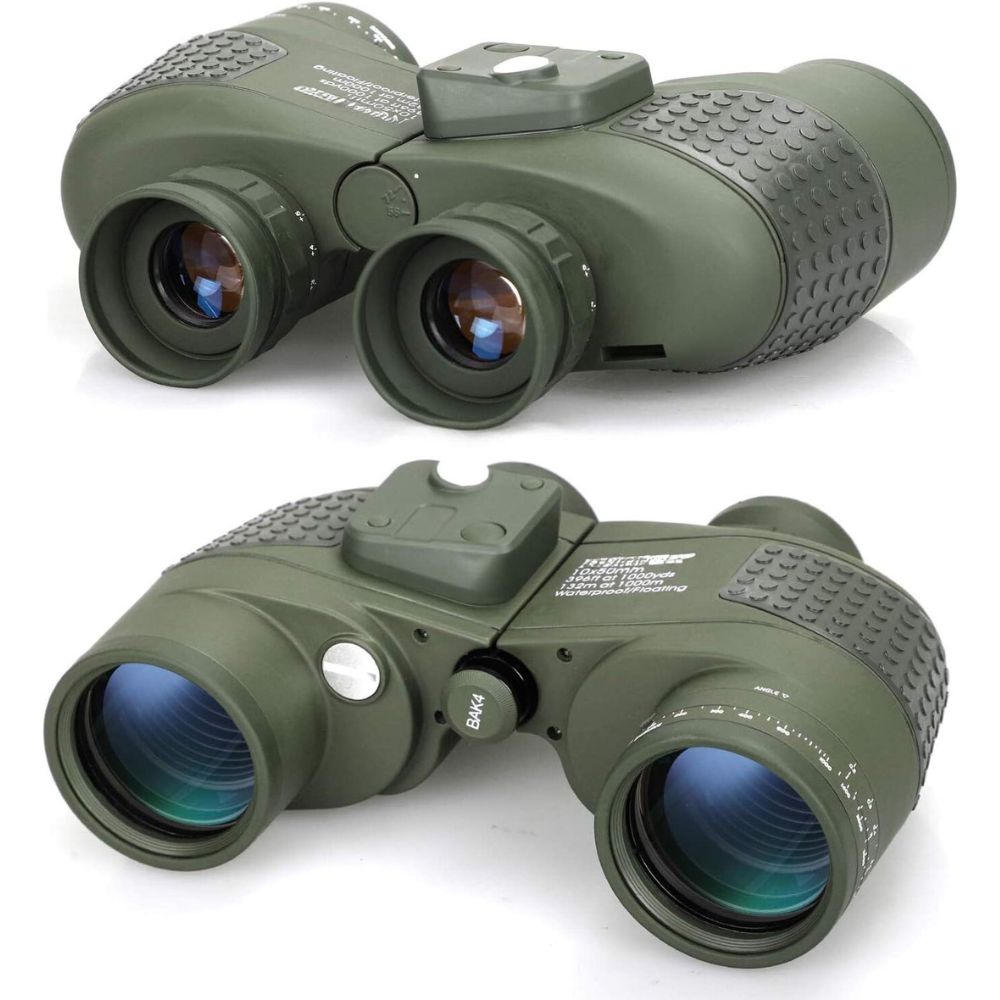 Jumelles Militaires 10x50 Boussole, Télémètre, Imperméables - Vision Nocturne