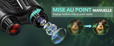 Jumelles Vision Nocturne Infrarouge 300M 36MP Photo et 4K Vidéo | NV2180