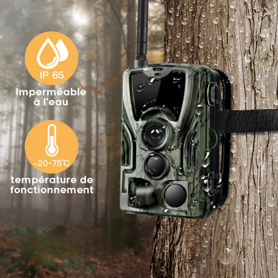 Caméra de Chasse 4G Connectée au téléphone Surveillance