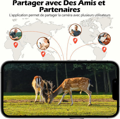 Caméra de chasse 4G avec vision nocturne pour surveillance extérieure
