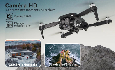 Drone 4K avec Double Caméra – Vidéo HD 5G, WiFi & Radiocommande
