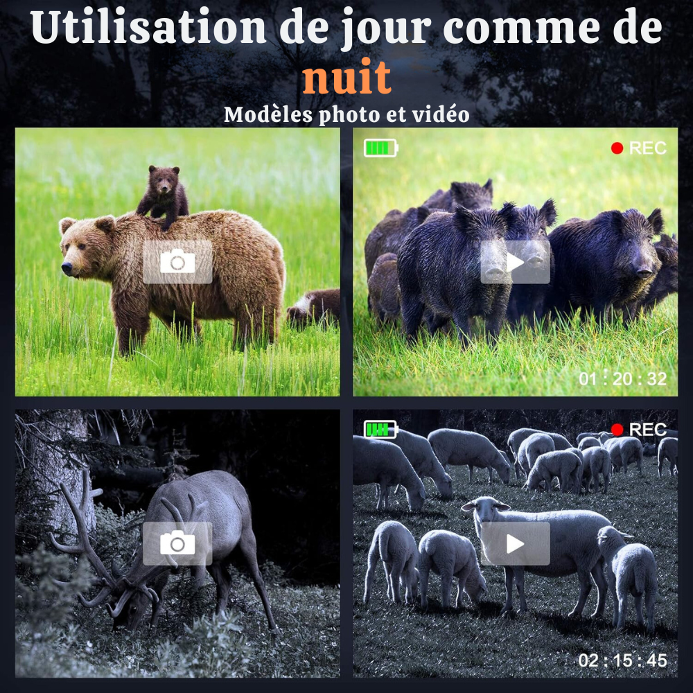 Jumelles Vision Nocturne X5  1080P  – NVB790 infrarouges + Carte mémoire