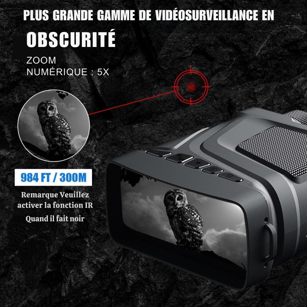 Jumelles Vision Nocturne X5  1080P  – NVB790 infrarouges + Carte mémoire