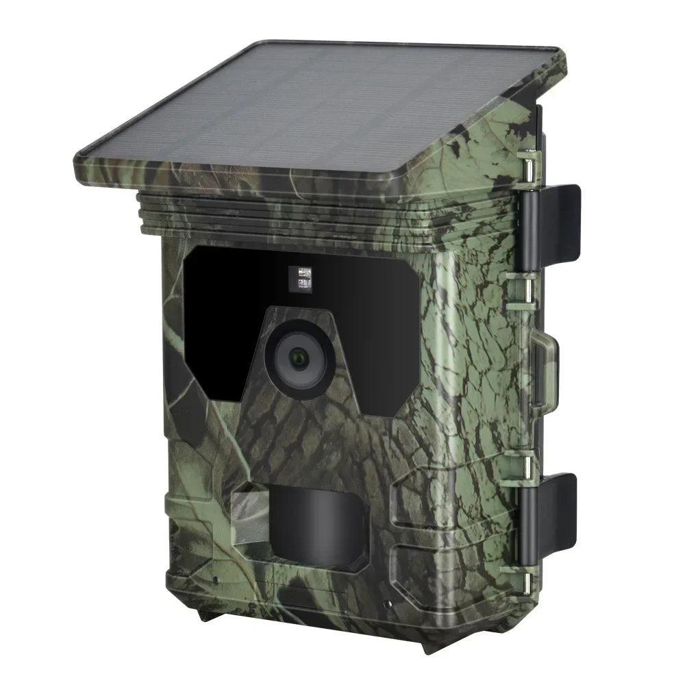 Caméra de Chasse Solaire  4G avec  Ecran 4K HD Vision Nocturne SMS + Carte Mémoire 128 GB