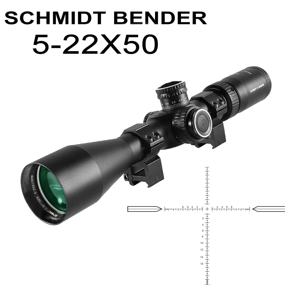 Schmidt Bender HD 5-22x50 FFP – Lunette de Précision pour la Chasse et le Tir Longue Distance