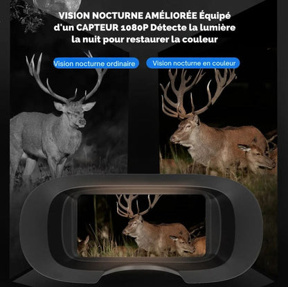 Jumelles Vision Nocturne HD 500m Militaire –Zoom 12x & Batterie Longue Durée