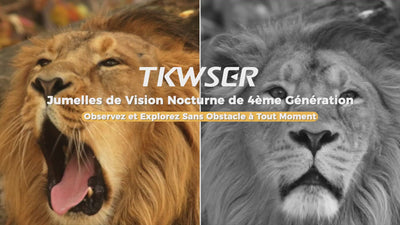 Jumelles à vision nocturne 4K, Zoom numérique 8X Chasse Observations